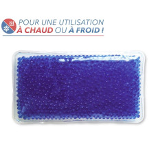 Bouillotte à perles grand modèle - Bleue