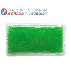 Bouillotte à perles grand modèle - Verte