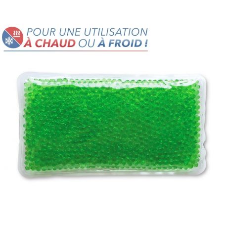 Bouillotte à perles grand modèle - Verte