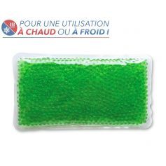 Bouillotte à perles grand modèle - Verte