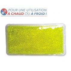 Bouillotte à perles grand modèle - Jaune