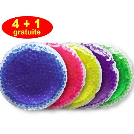 Lot de 5 bouillottes perles - Moyen modèle - 4+1 gratuite