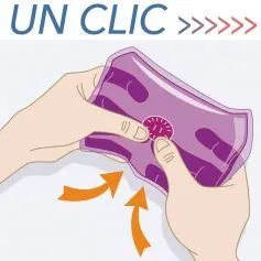 Bouillotte pastille réutilisable - petite bleue