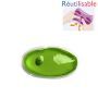 Bouillotte pastille réutilisable - petite verte
