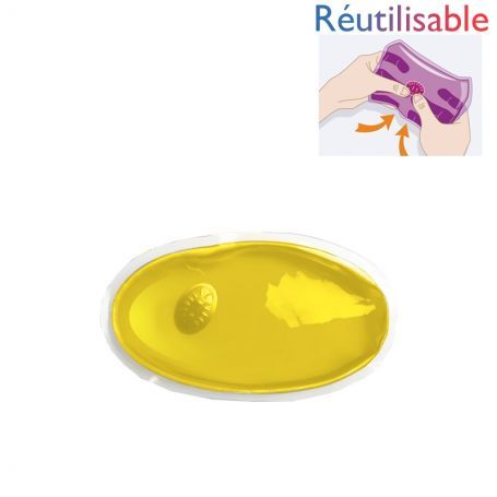 Bouillotte pastille réutilisable - petite jaune