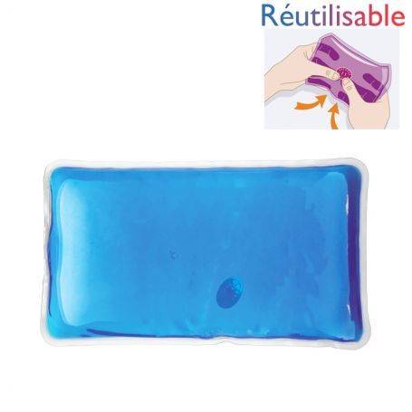 Bouillotte pastille réutilisable - grande bleue
