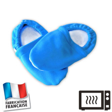 Chaussons bouillottes bleus