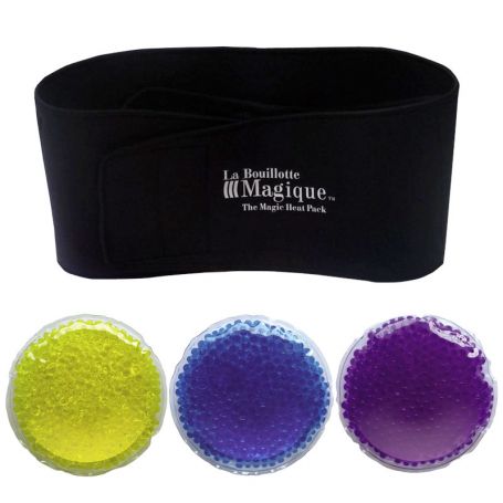 Ceinture chauffante dorsale avec bouillottes