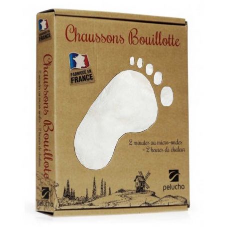 Chaussons chauffant au micro-ondes, blé & lavande, fabriqués en France