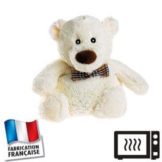Peluche bouillotte Ours blanc