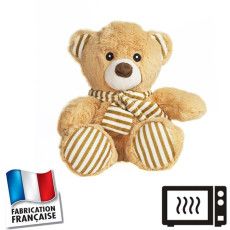 Peluche bouillotte Ours crème