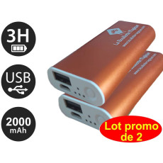 Lot de 2 bouillottes de mains rechargeables - Orange