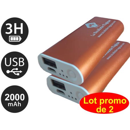 Lot promo 2 bouillottes rechargeables USB Orange - bouillottes mains