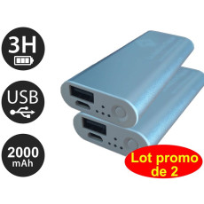 Lot de 2 bouillottes de mains rechargeables - Argentées