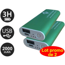 Lot de 2 bouillottes de mains rechargeables - Vertes