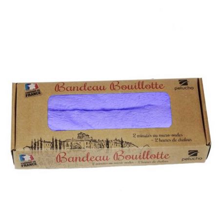 Bandeau bouillotte fabriqué France, blé et lavande, spécial cervicales