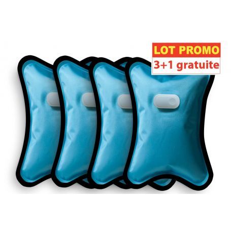 Lot de 4 Bouillottes Magiques électriques bleues