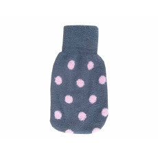 Housse de Bouillotte motif Pois Rose