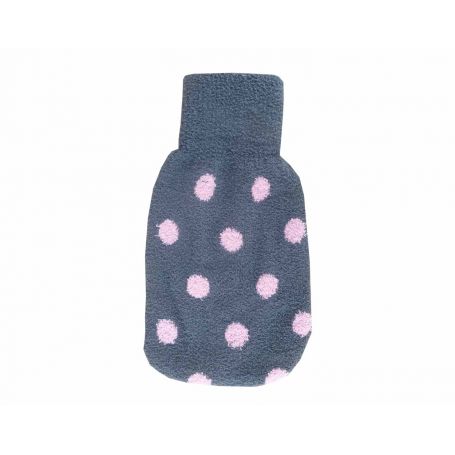 Housse de Bouillotte motif Pois Rose